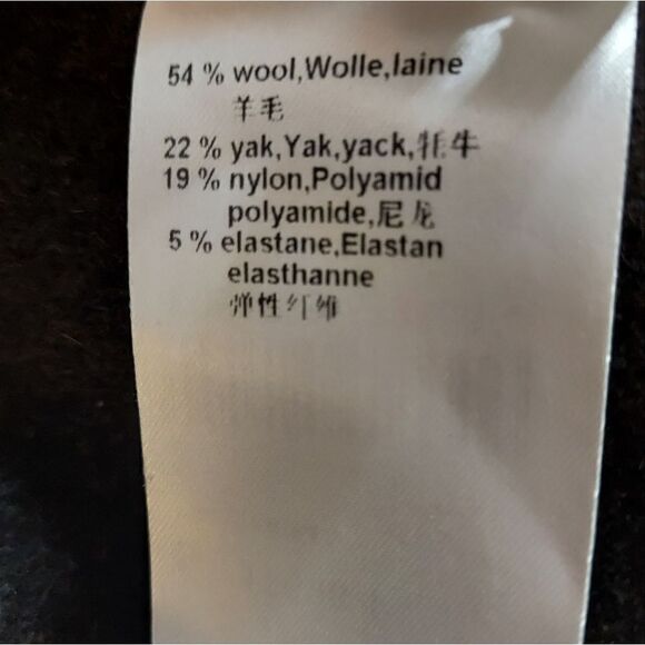 𝅺MARCCAIN Felted Wool Fringe Jacket Black Felted Jacket Size N 2 - Picture 10 of 13